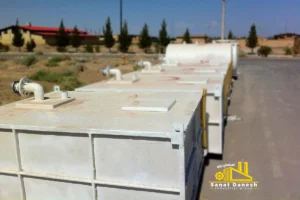 منبع فایبرگلاس مکعبی