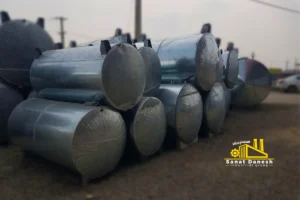مخزن فلزی افقی